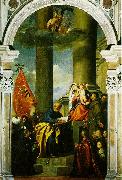 TIZIANO Vecellio Madonna with Saints and Members of the Pesaro Family  r oil on canvas